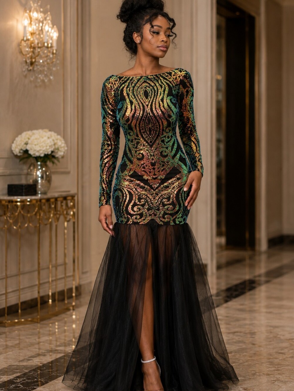Open Back Evening Dress